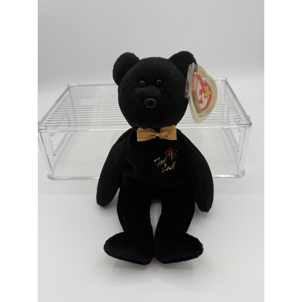 TY Beanie Baby "The End" Bear with Tag Errors 1999 Retired Errors Vintage Tags